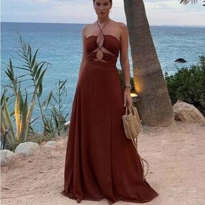 Runaway The Label Lined Brown Maxi L